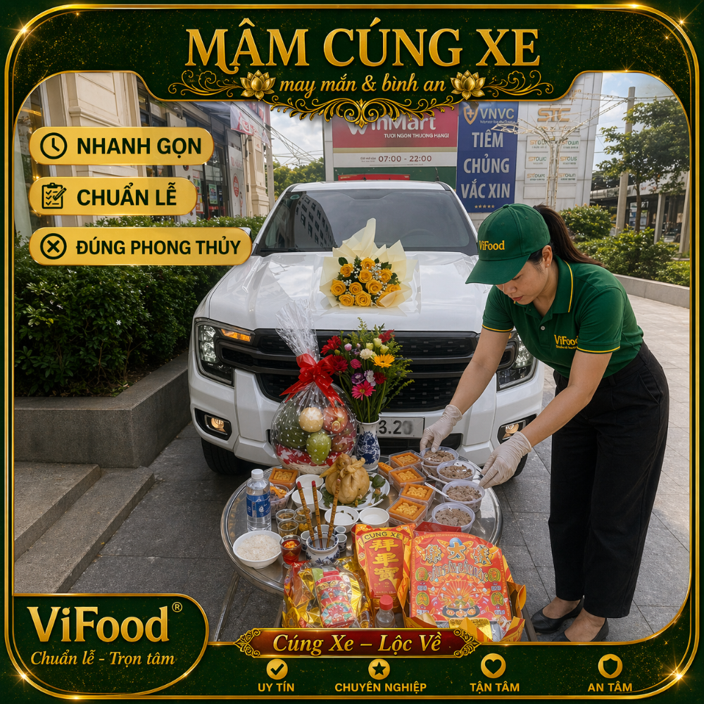 Mâm Cúng Xe ⭐ Trọn Gói Giá Rẻ, Cúng Xe Mới