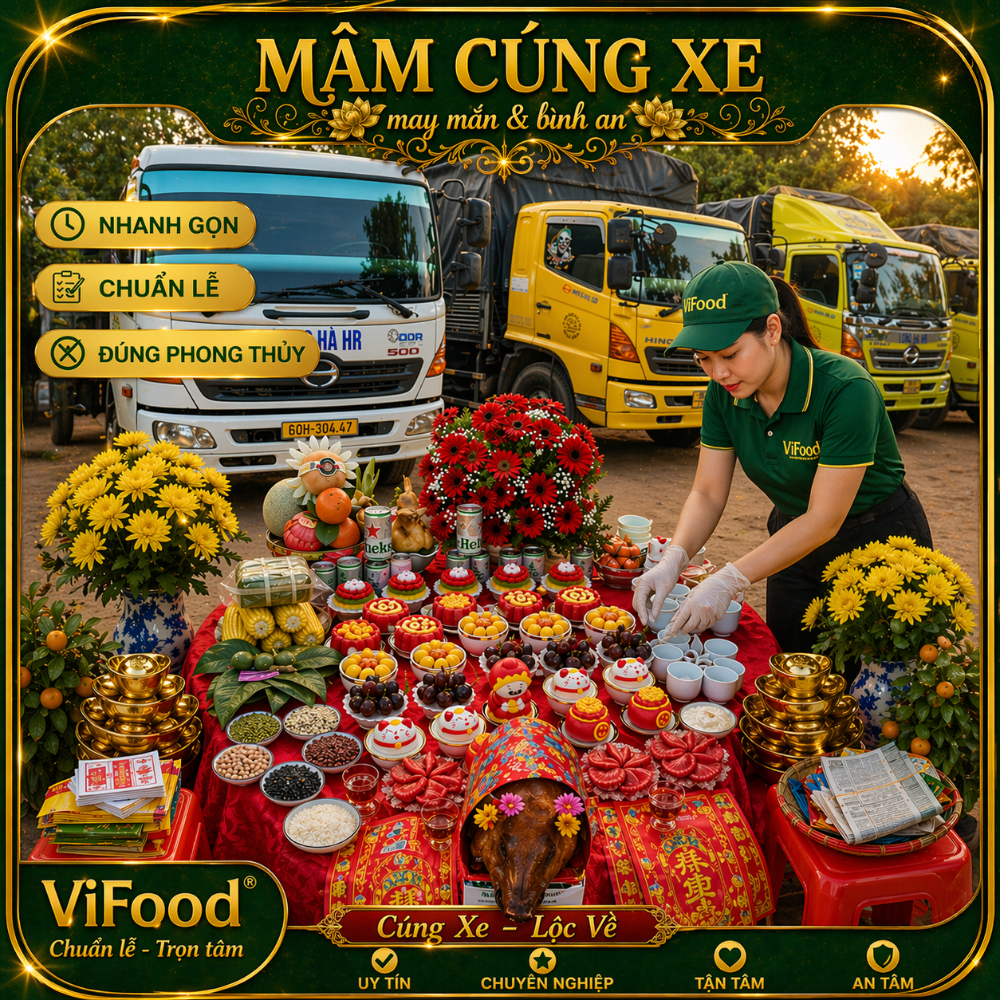Mâm Cúng Xe ⭐ Trọn Gói Giá Rẻ, Cúng Xe Mới