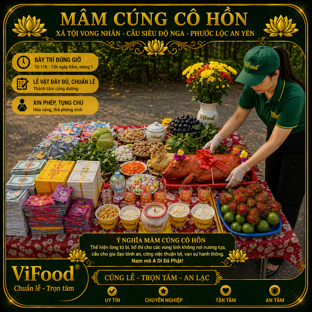Mâm Cúng Cô Hồn ⭐ Trọn Gói Giá Rẻ, Đầy Đủ Lễ Vật