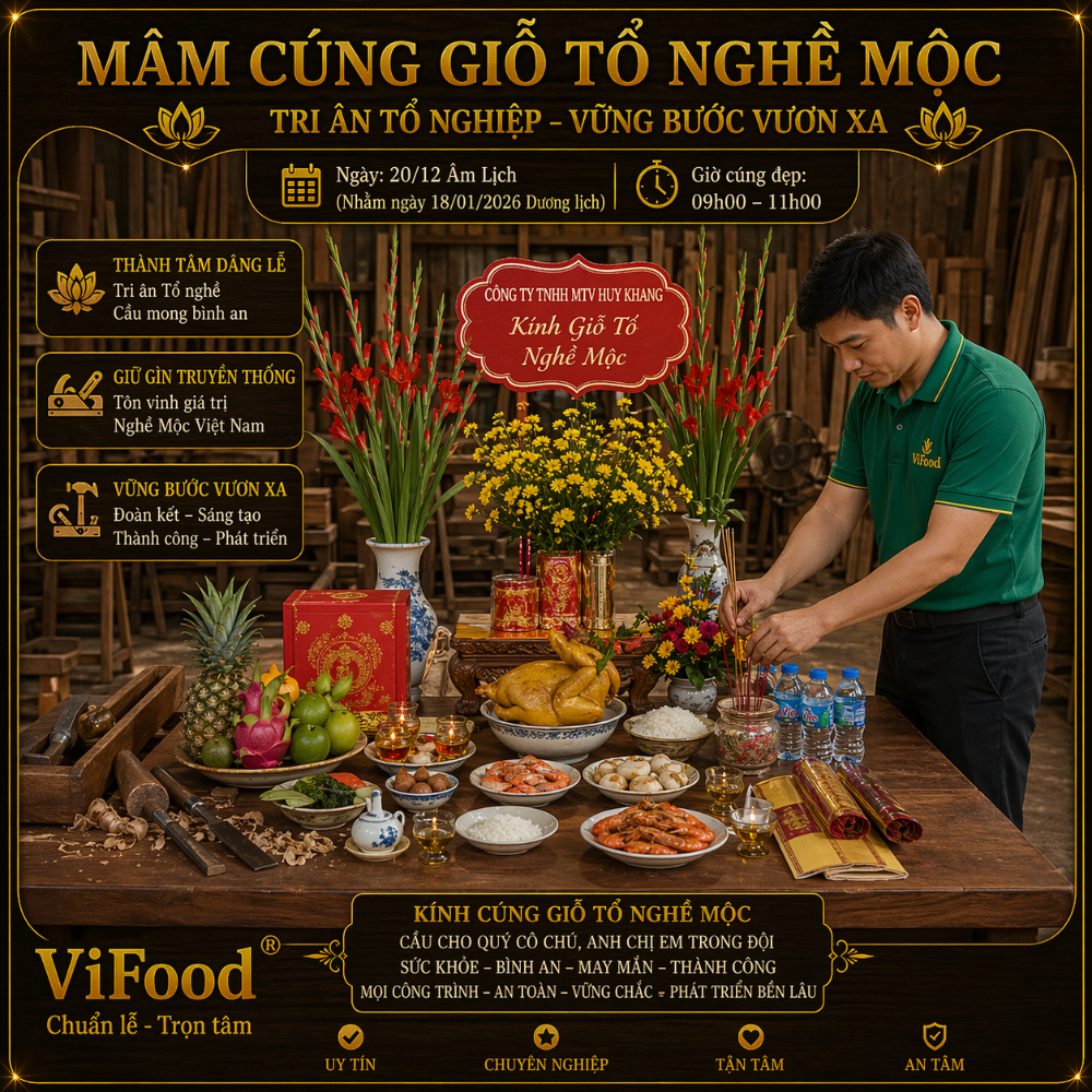 Mâm Cúng Tổ Nghề ⭐ Trọn Gói Giá Rẻ, Uy Tín