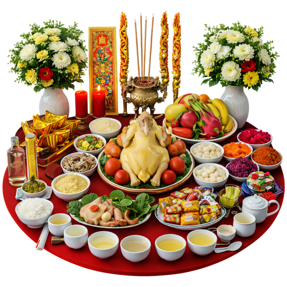 Mâm Cúng Thần Tài Thổ Địa 💰 Trọn Gói - Đầy Đủ - Rước Lộc Tài