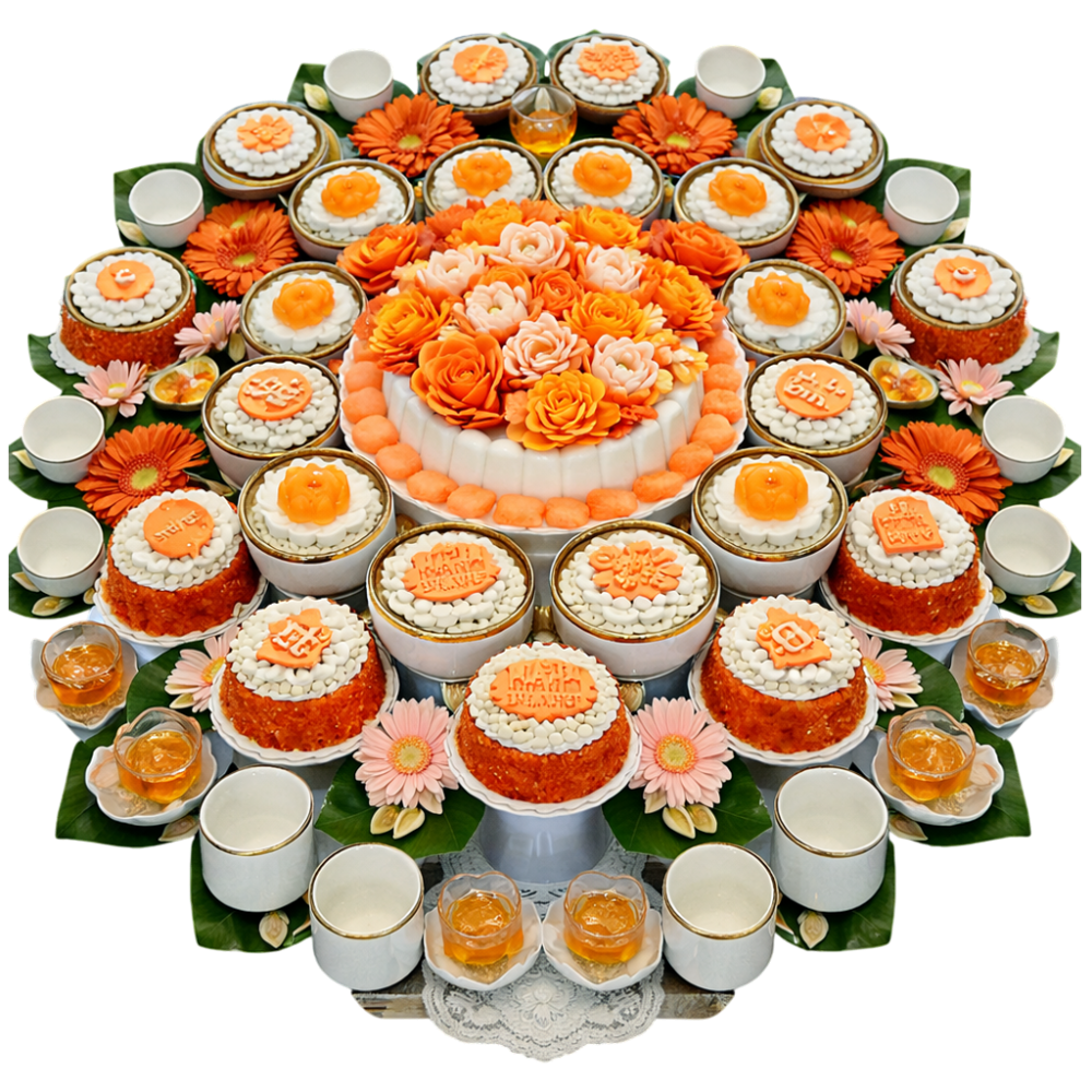 Mâm Cúng Đầy Tháng Bé Trai ( Gói Xôi Chè )