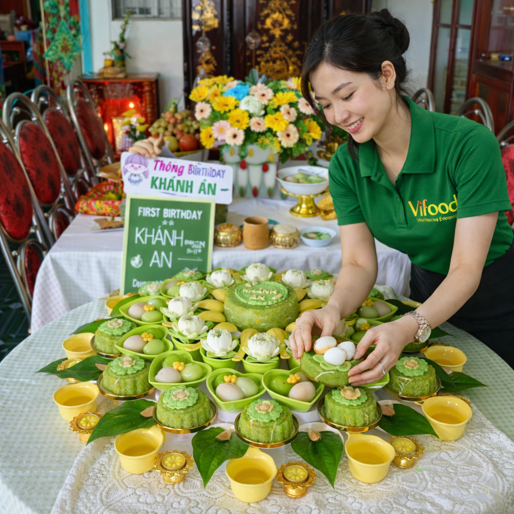 Mâm Cúng Đầy Tháng Bé Trai ( Gói Nâng Cao )