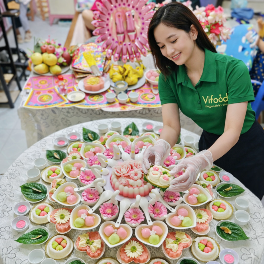 Mâm Cúng Đầy Tháng Bé Gái ( Gói Xôi Chè )