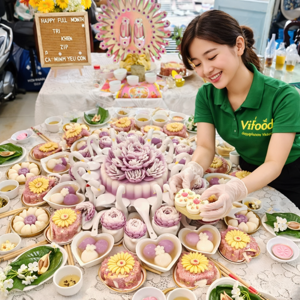  Mâm Cúng Đầy Tháng Bé Gái ( Gói Tiêu Chuẩn )