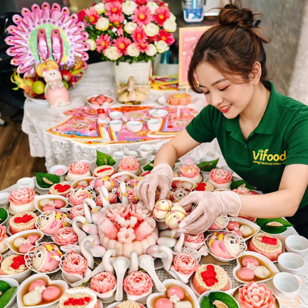 Mâm Cúng Đầy Tháng Bé Gái ( Gói Nâng Cao )