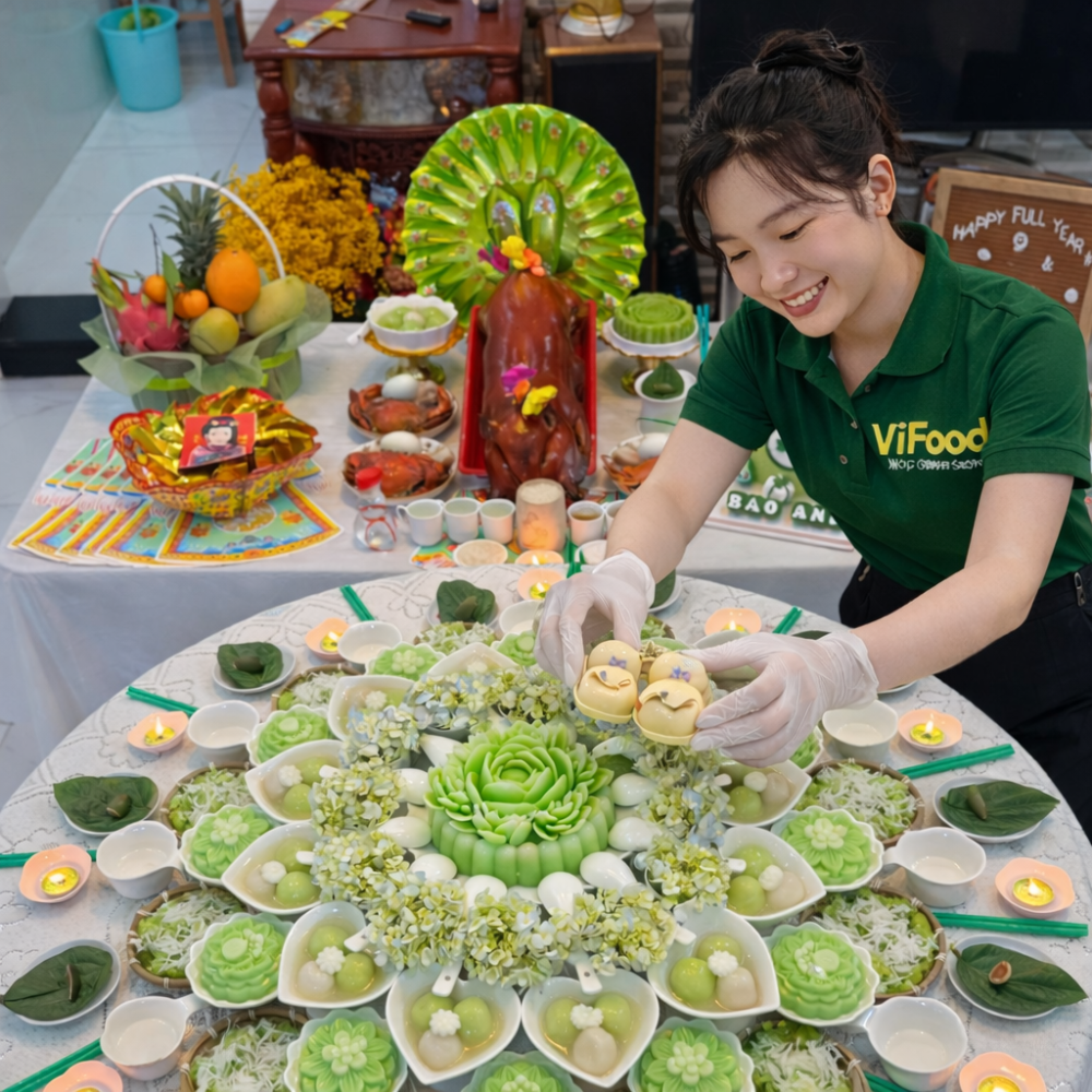 Mâm Cúng Thôi Nôi Bé Trai ( Gói Cao Cấp )