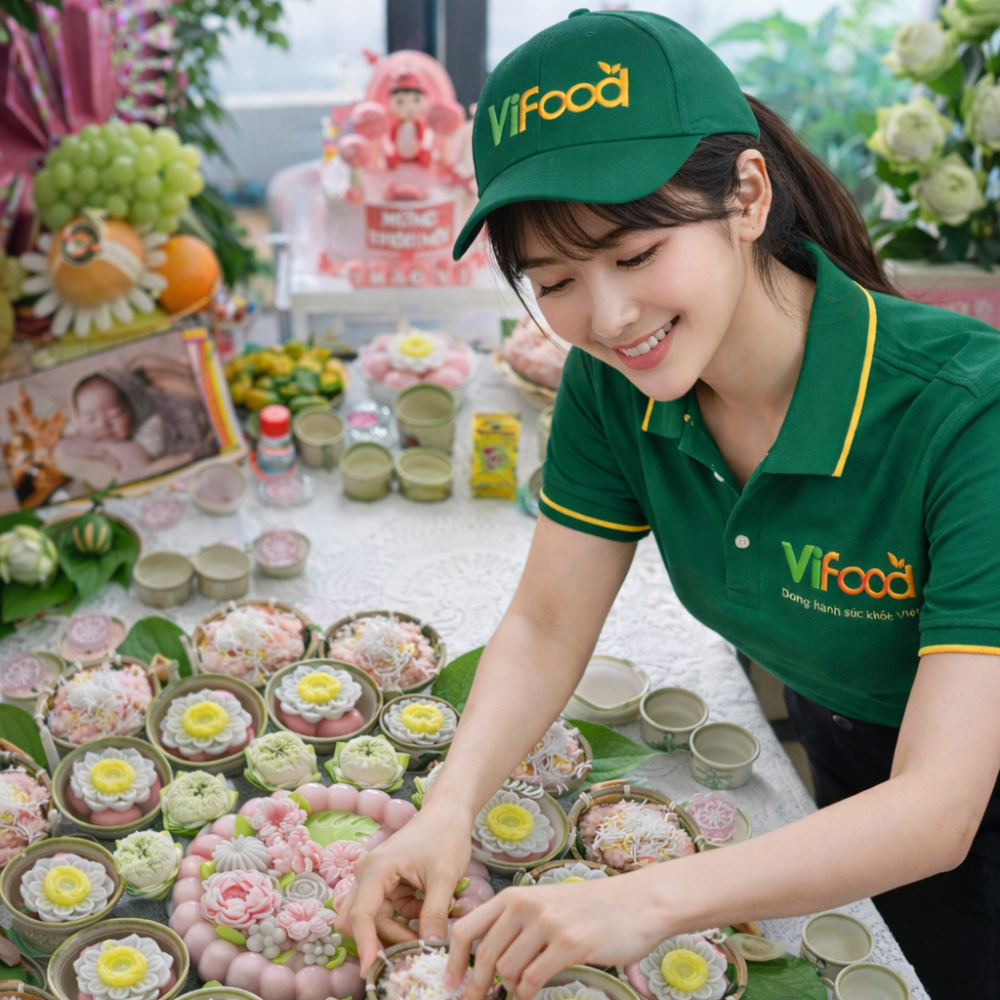 Mâm Cúng Thôi Nôi Bé Gái (Gói Xôi Chè)