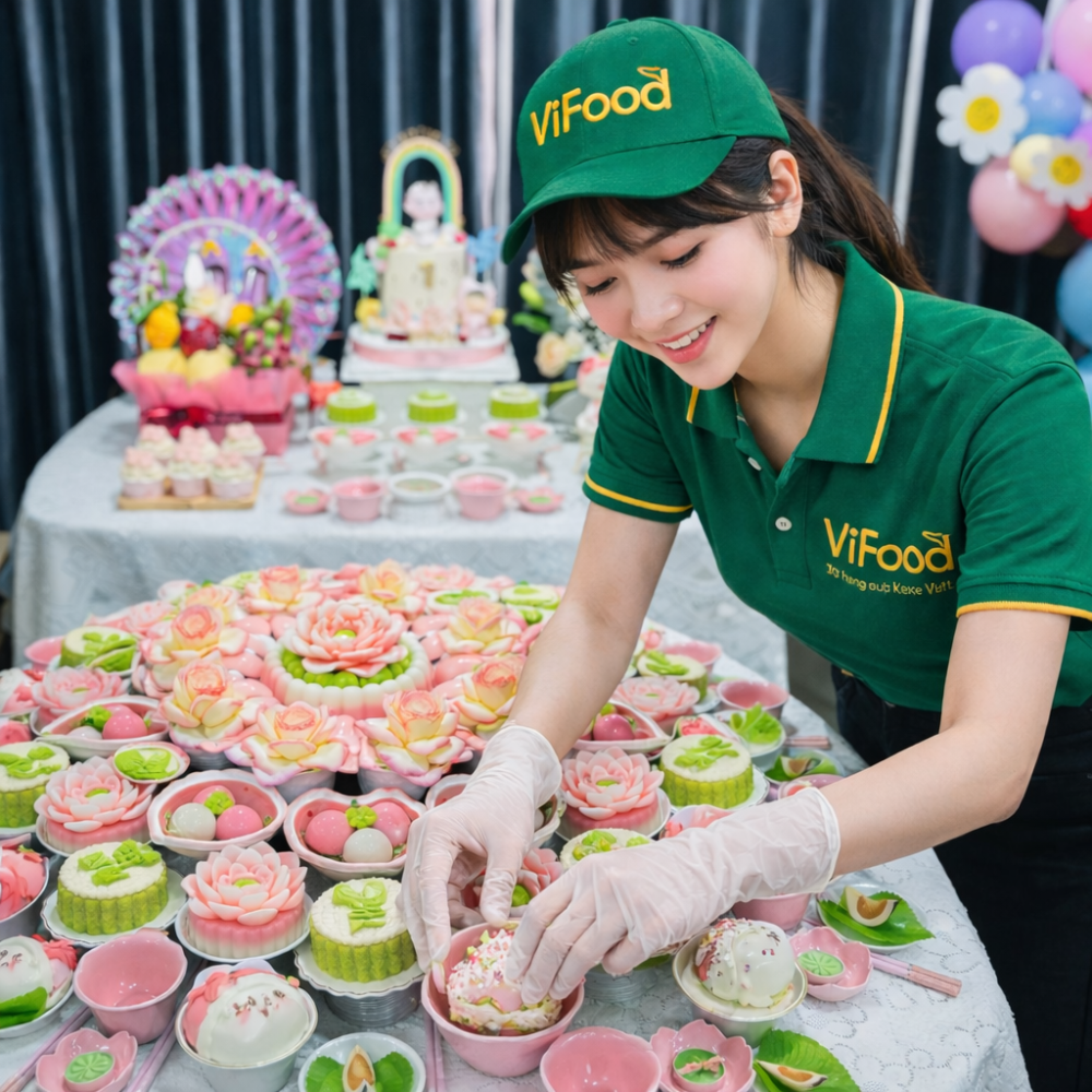 Mâm Cúng Thôi Nôi Bé Gái (Gói Nâng Cao )