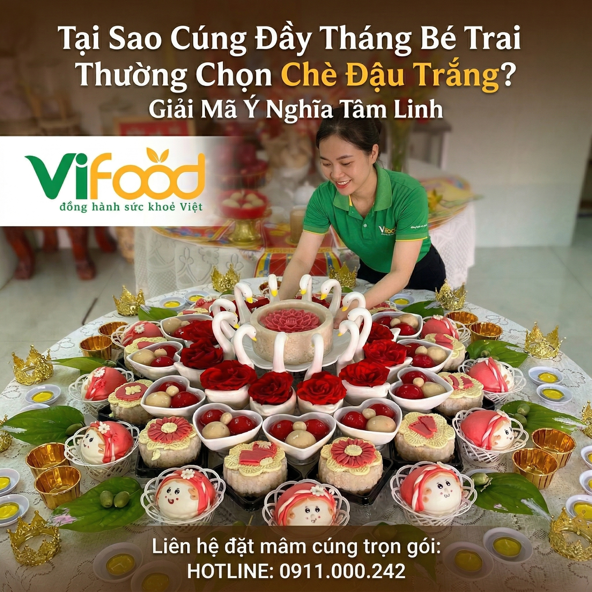 Tại Sao Cúng Đầy Tháng Bé Trai Thường Chọn Chè Đậu Trắng? Giải Mã Ý Nghĩa Tâm Linh
