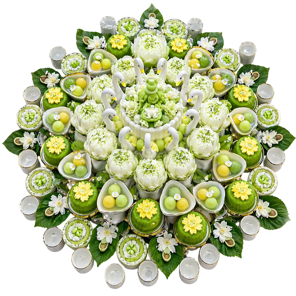 Mâm Cúng Đầy Tháng Bé Trai ( Gói Xôi Chè )