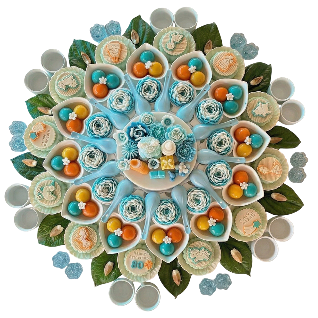 Mâm Cúng Đầy Tháng Bé Trai ( Gói Nâng Cao )