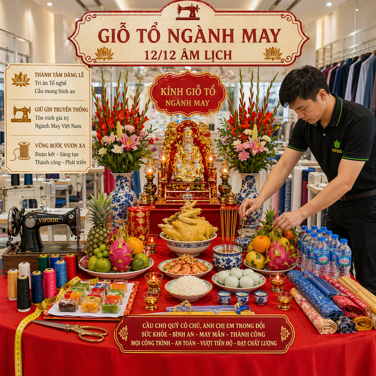 giỗ tổ ngành may vifood