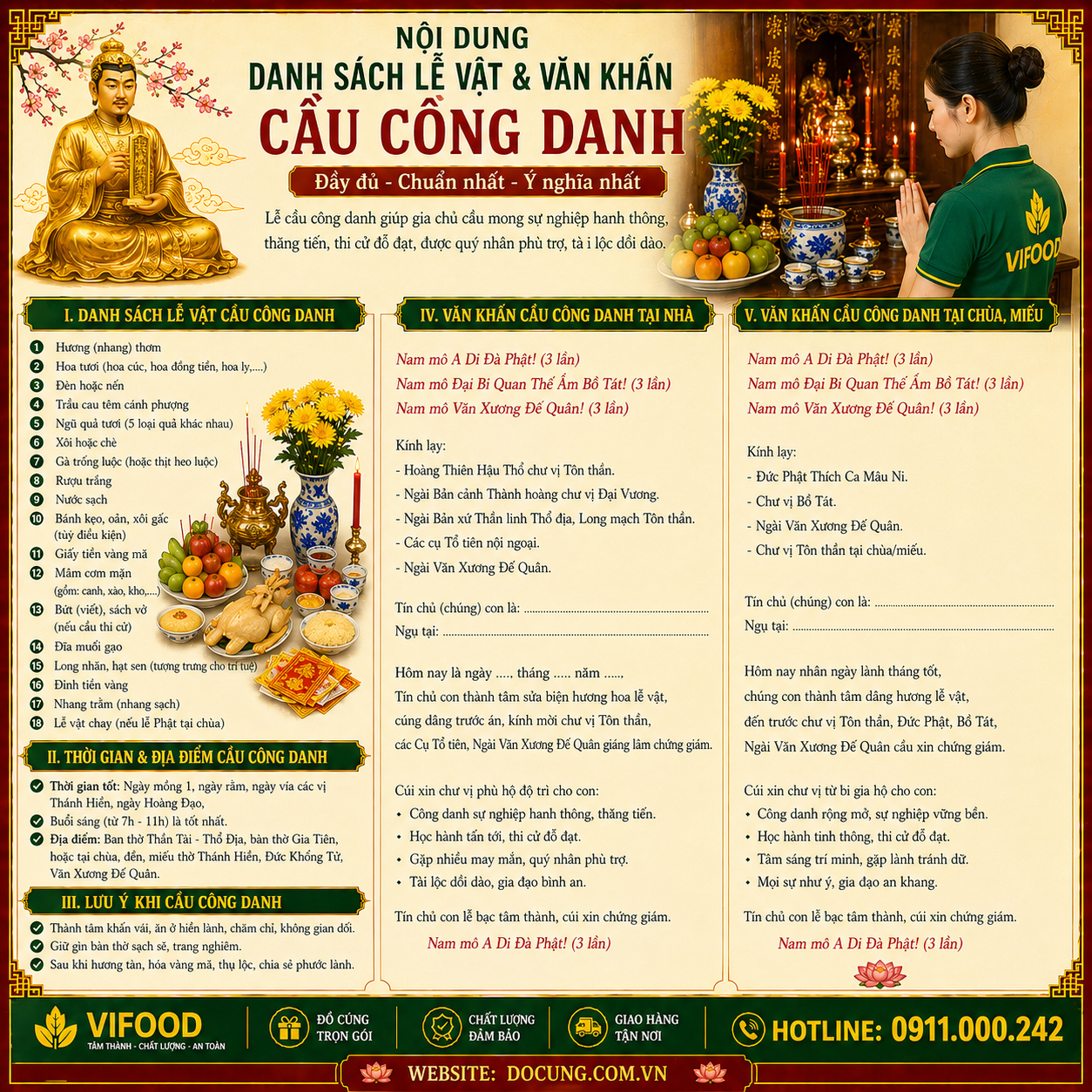 văn khấn cầu công danh