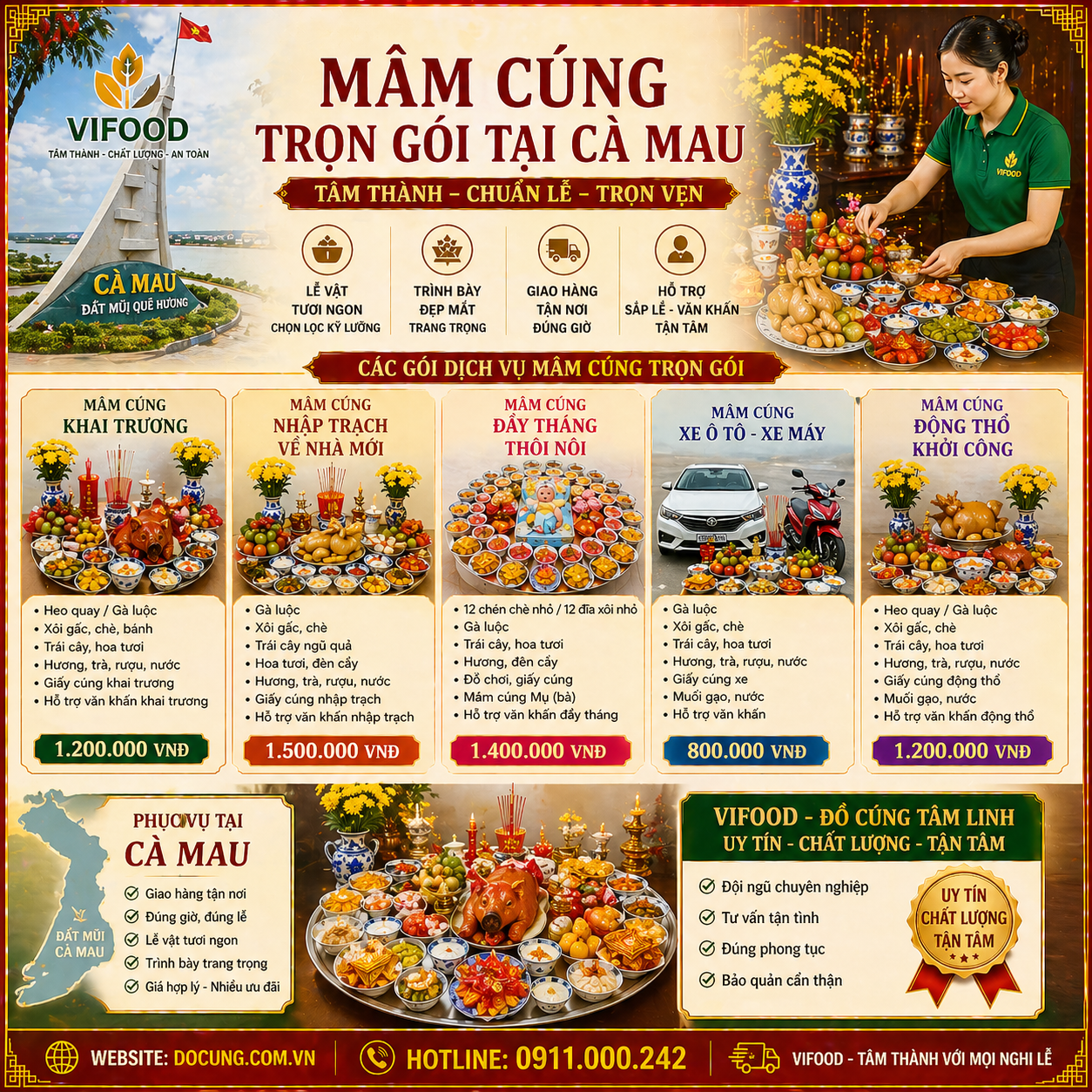 Mâm cúng Cà Mau