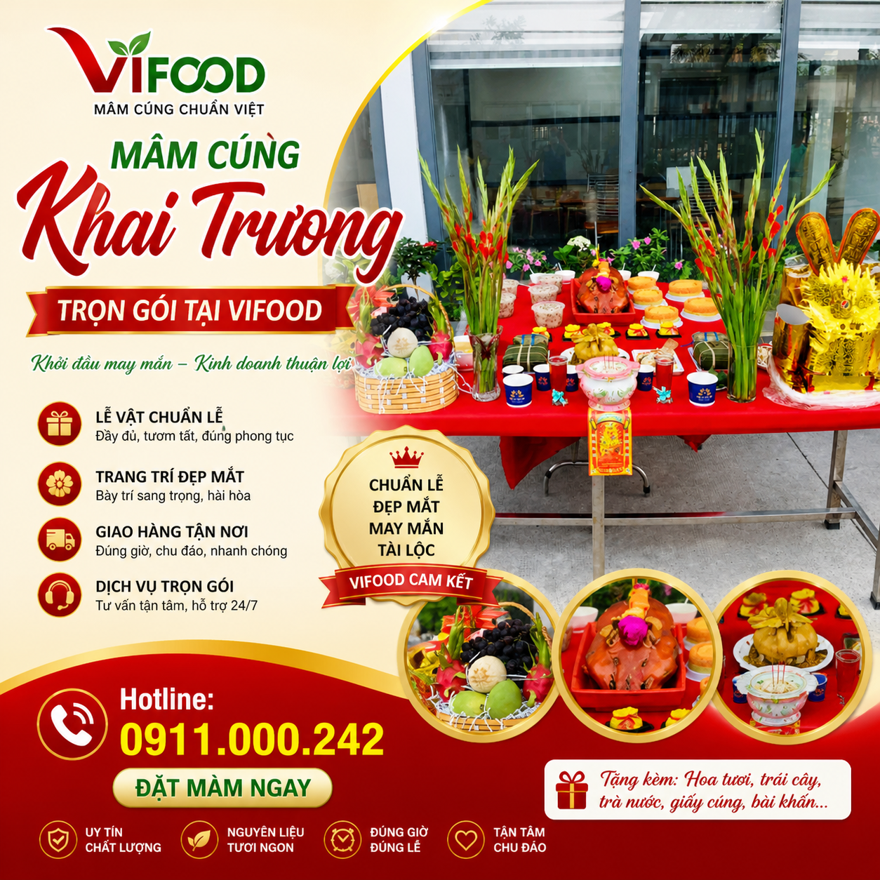 Đặt Mâm Cúng Khai Trương Trọn Gói Giá Rẻ