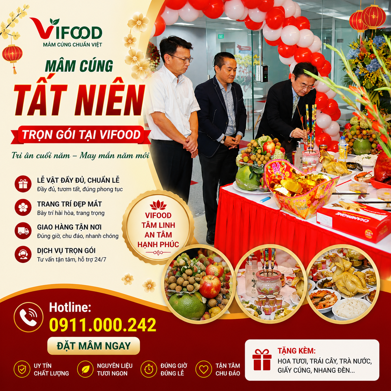 Vifood Cung Cấp Mâm Cúng Tất Niên Trọn Gói
