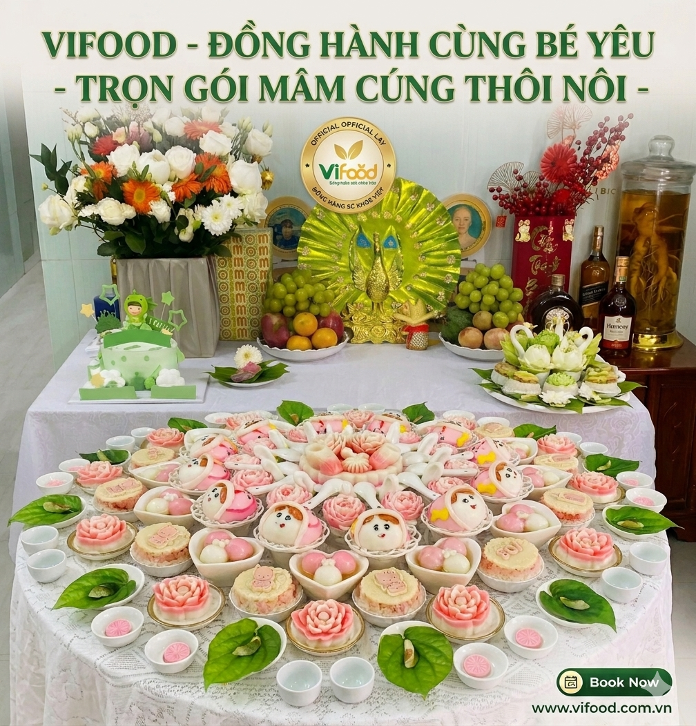 Mâm Cúng Thôi Nôi Đẹp Mắt, Trang Trọng Tại Biên Hòa