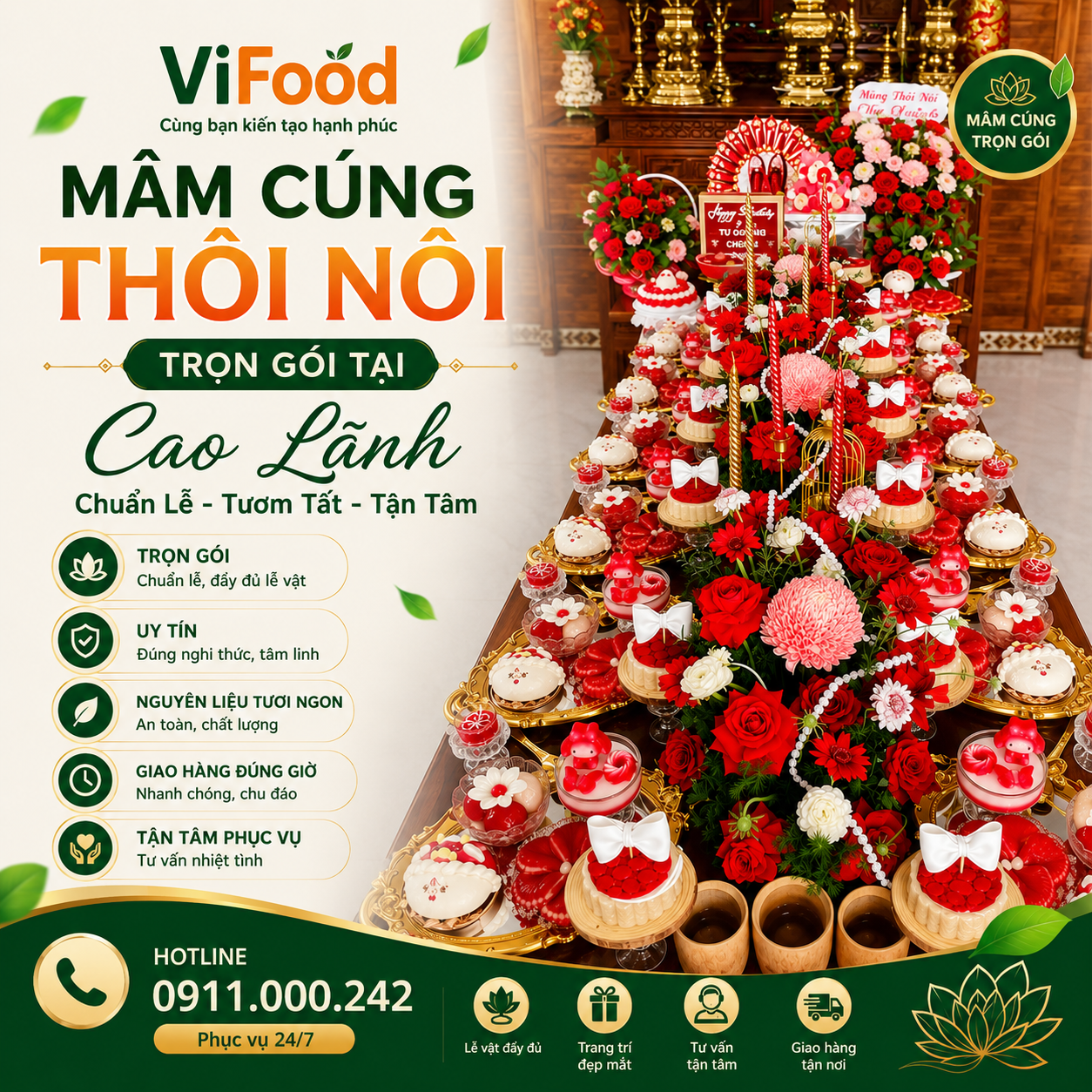 Mâm Cúng Thôi Nôi Tại Cao Lãnh Chất Lượng, Giá Hợp Lý