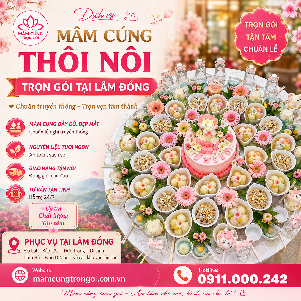 Dịch Vụ Mâm Cúng Thôi Nôi Tại Lâm Đồng - Tư Vấn Nhiệt Tình, Giá Tốt