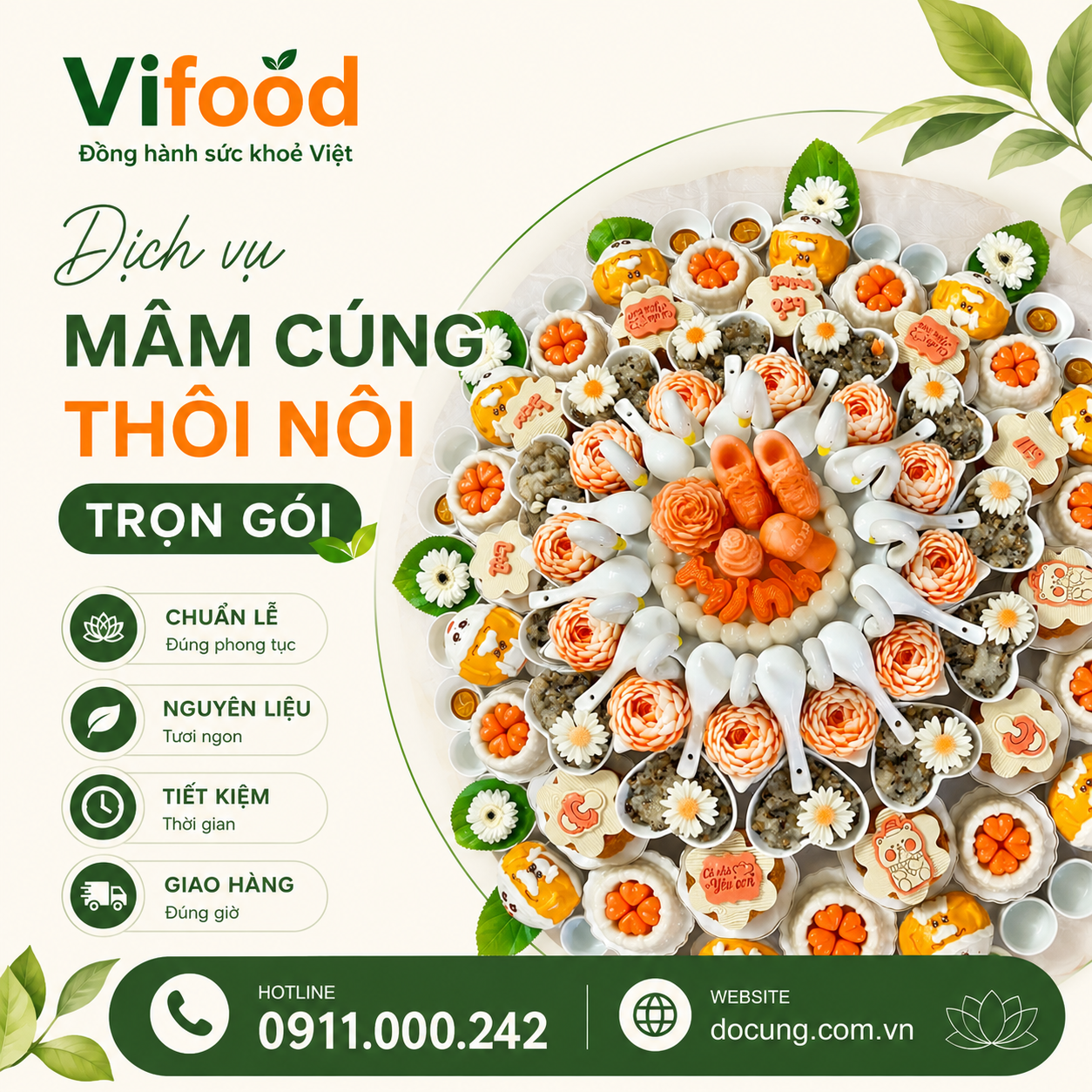 Dịch Vụ Chuẩn Bị Mâm Cúng Thôi Nôi Tận Nơi Tại Bình Phước