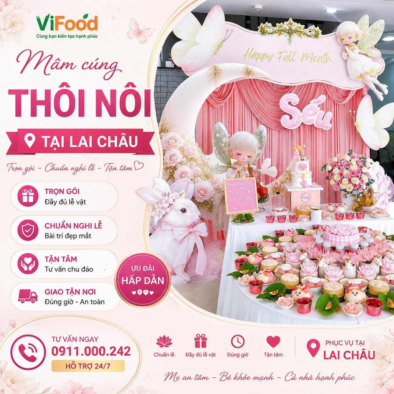 Dịch Vụ Mâm Cúng Thôi Nôi Giao Tận Nơi, Đúng Giờ Tại Lai Châu