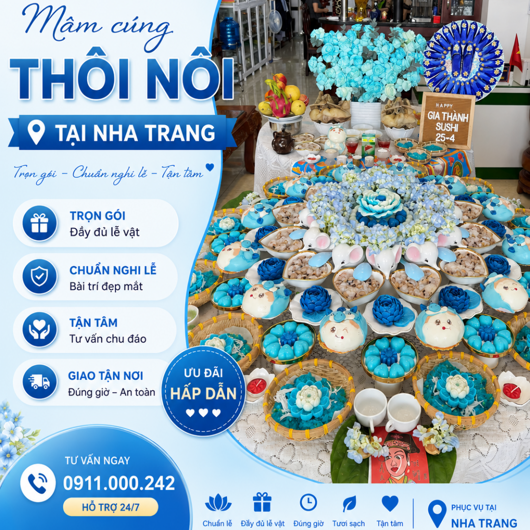 Mâm Cúng Thôi Nôi Trọn Gói Giá Rẻ, Chuẩn Nghi Lễ Tại Nha Trang