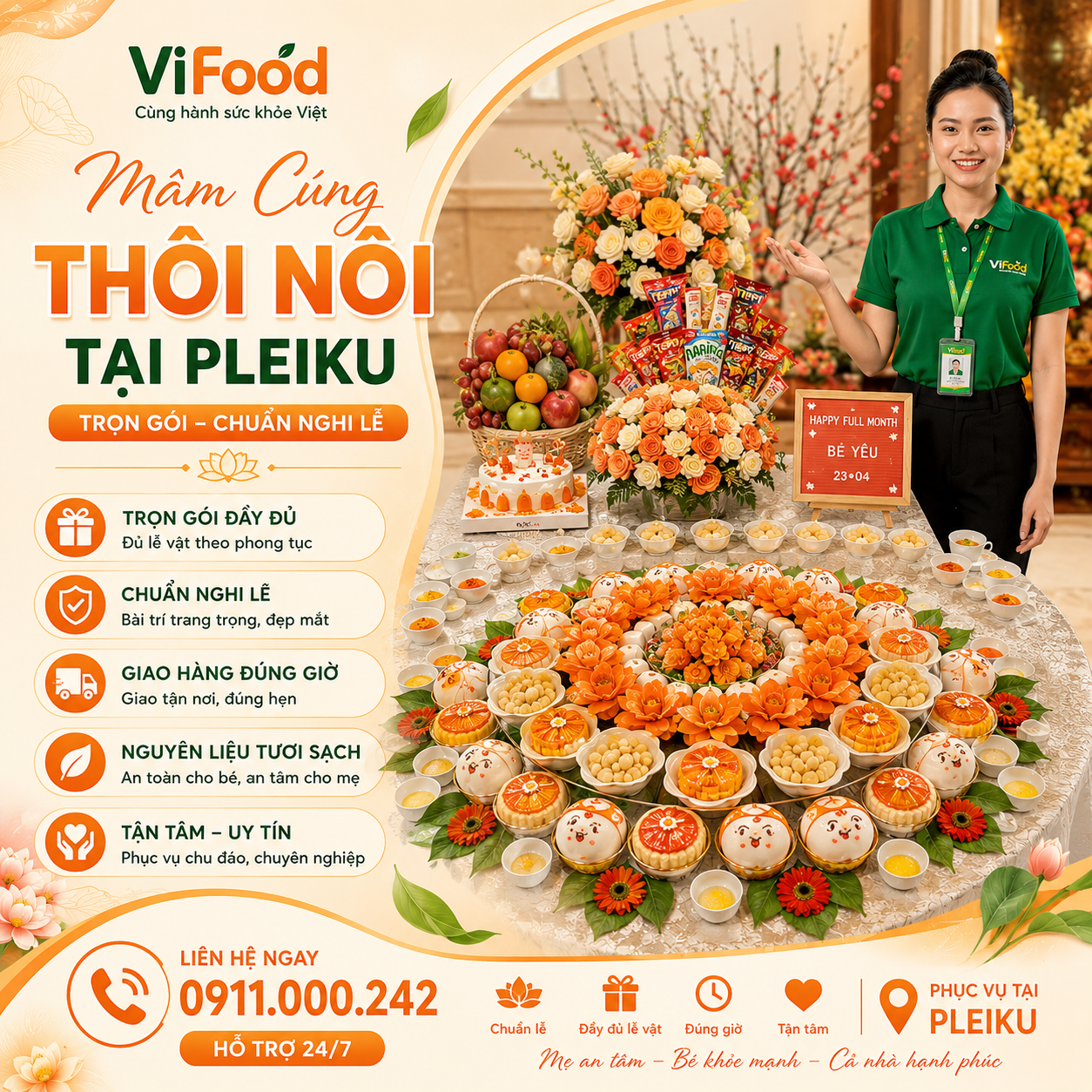 Đặt Mâm Cúng Thôi Nôi Cho Bé Nhanh Chóng – Tiện Lợi Tại Pleiku