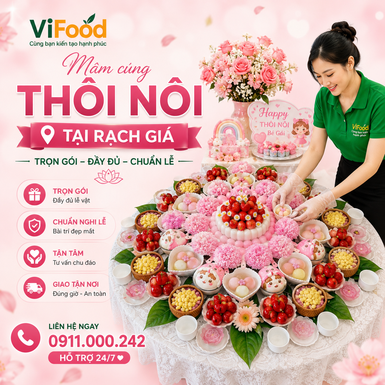 Mâm Cúng Thôi Nôi Đẹp – Sang Trọng – Giá Hợp Lý Tại Rạch Giá