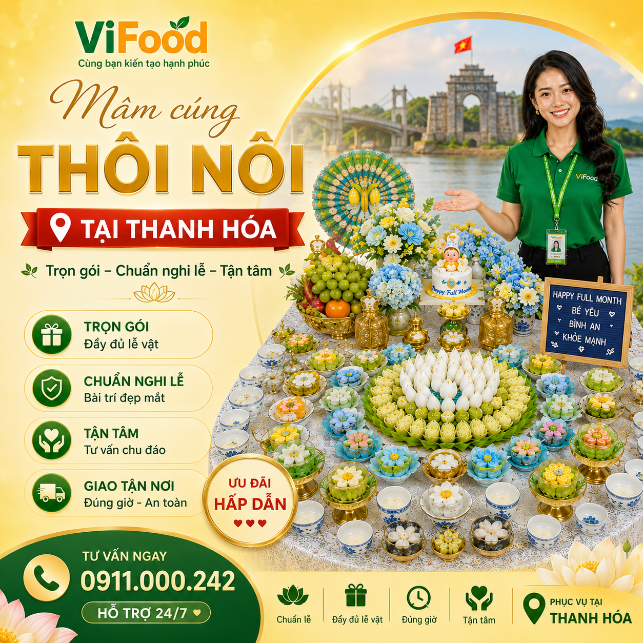 Mâm Cúng Thôi Nôi Chuyên Nghiệp – Phục Vụ Tận Nhà Tại Thanh Hóa