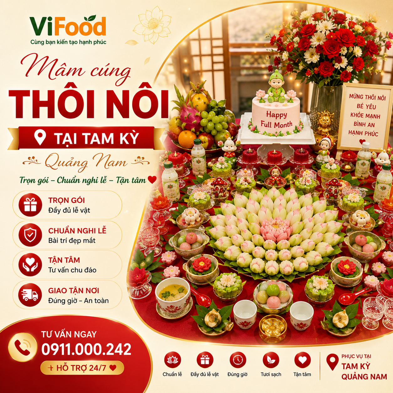 Dịch Vụ Mâm Cúng Thôi Nôi Uy Tín, Chuyên Nghiệp Tại Tam Kỳ Quảng Nam
