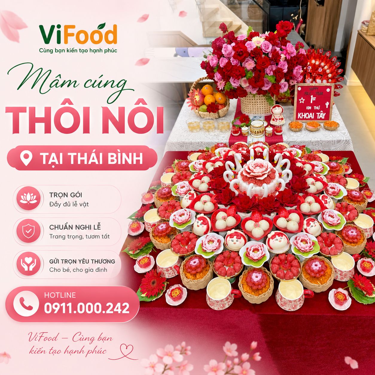 Dịch Vụ Mâm Cúng Thôi Nôi Giá Tốt – Chất Lượng Hàng Đầu Tại Thái Bình