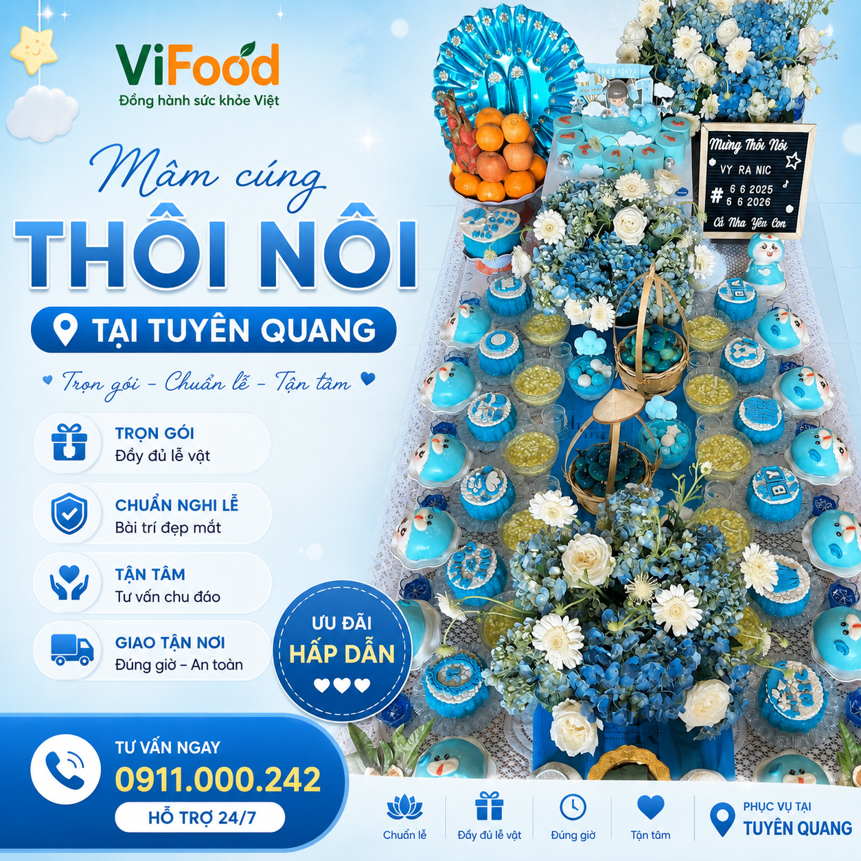 Dịch Vụ Mâm Cúng Thôi Nôi Nhanh Chóng, Tiện Lợi Tại Tuyên Quang