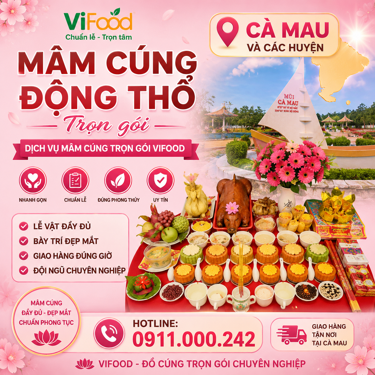 Đặt Mâm Cúng Động Thổ Tại Cà Mau - Tiện Lợi, Nhanh Chóng, Chu Đáo 