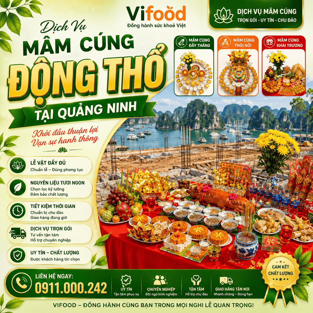 Mâm Cúng Động Thổ Trọn Gói Tại Quảng Ninh – Khai Mở Tài Lộc