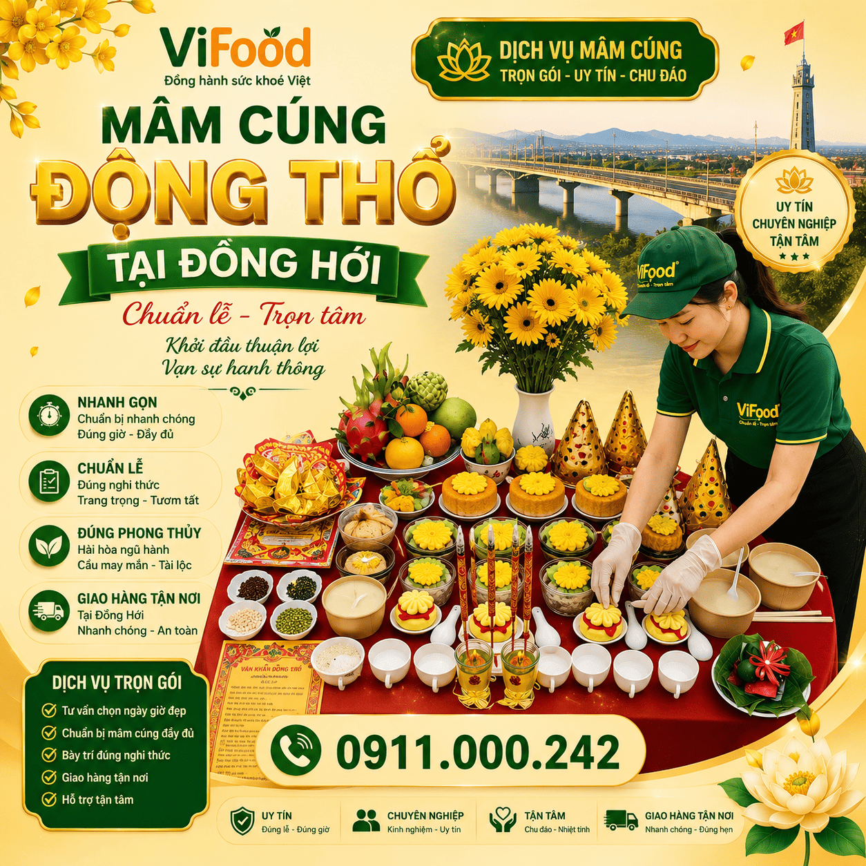 Mâm Cúng Động Thổ Chất Lượng – Giá Cả Hợp Lý Tại Đồng Hới 
