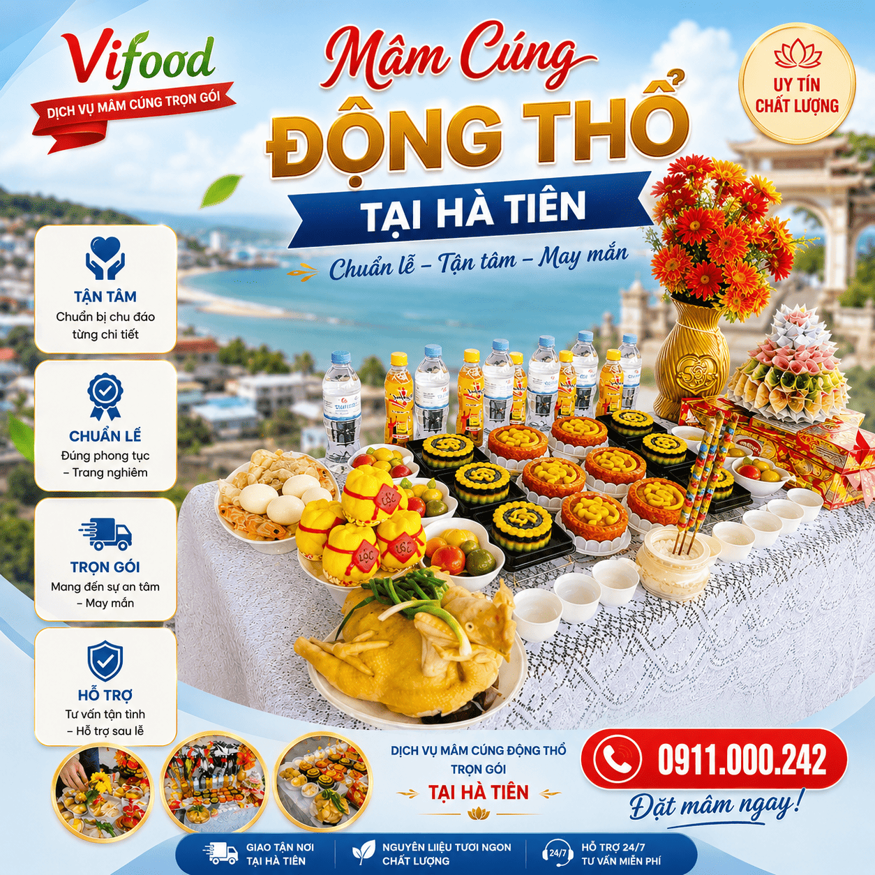 Mâm Cúng Động Thổ Khởi Công Tại Hà Tiên Giá Tốt