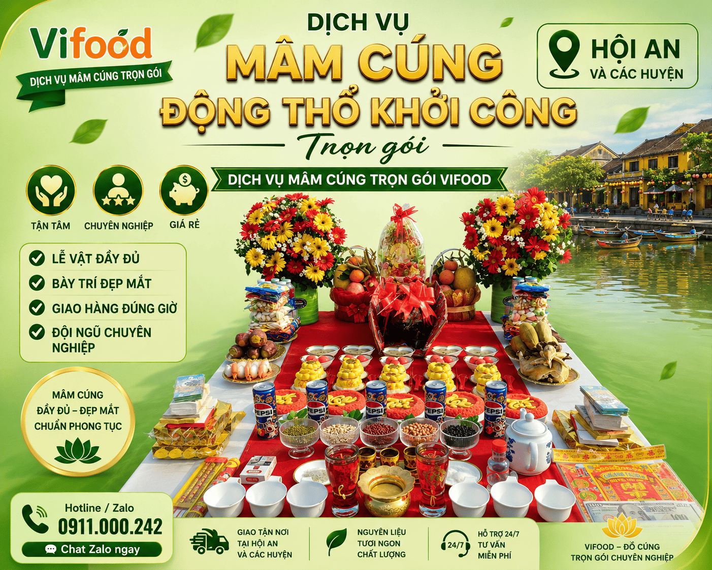 Đặt Mâm Cúng Động Thổ - Tiện Lợi, Nhanh Chóng Tại Hội An