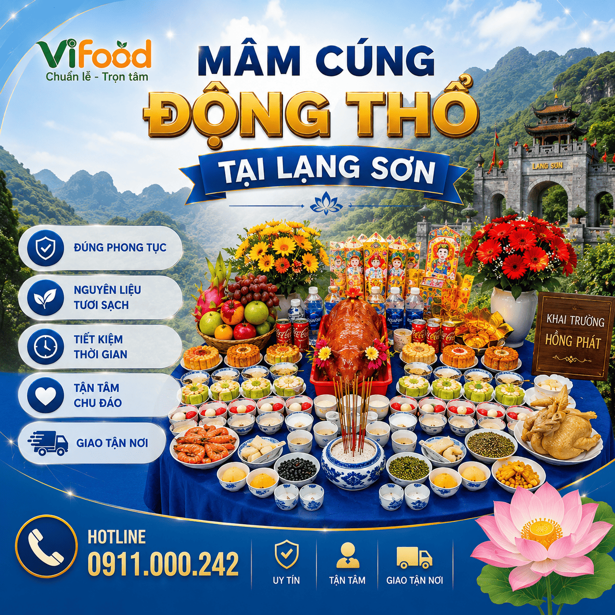 Mâm Cúng Động Thổ Chỉn Chu Cho Mọi Công Trình Tại Lạng Sơn 