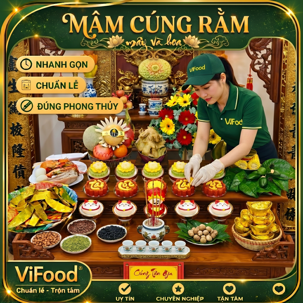 Mâm Cúng Rằm Giá Rẻ ⭐ Đặt Online Nhanh, Giao Đúng Giờ